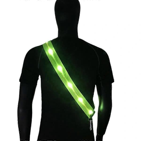 (pow yeah!) LED Nattlöparutrustning Hög Synlighet Reflexband Uppladdningsbar Löparreflexutrustning Säkerhetsreflektor för Kvinnor