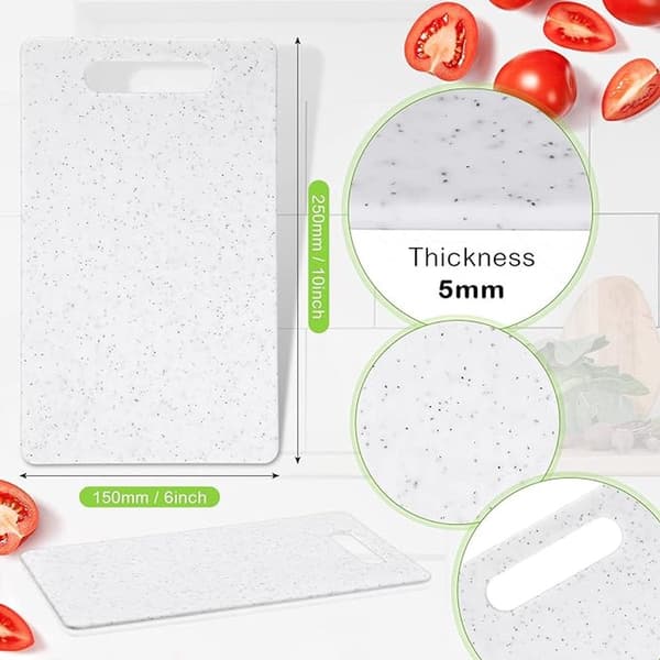 Mini skärbräda i plast, 2 delar, liten skärbräda för köket