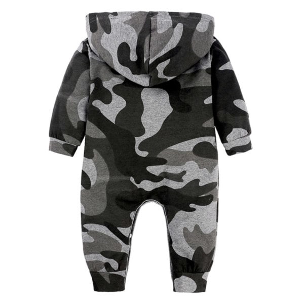 Baby Boys Girl Söt Romper Hooded Pocket Jumpsuit Kläder Outfit Camouflage 70cm Camouflage 70cm