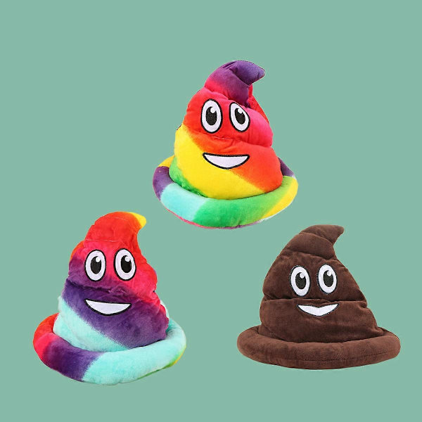Bæsjhatt for menn, brun, one size, smiley, tilbehør, temafest