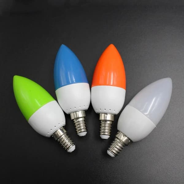 (pow yeah!) 3x E14 LED Värilliset valokärkilamput, värilliset lamput, sininen