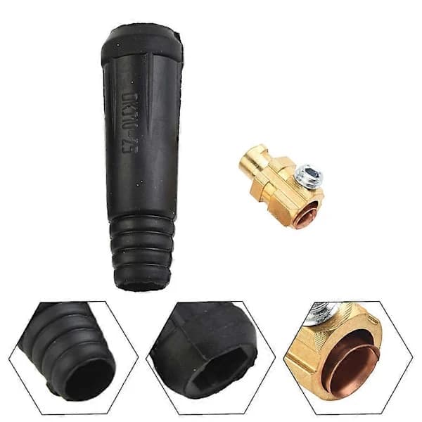 (pow yeah!) 1 set TIG Svetskabelfäste Panelkontakt-Plugg Modell DKJ10-25 200Amp Euro Stil Snabbkoppling Svetskabelkortkontakter