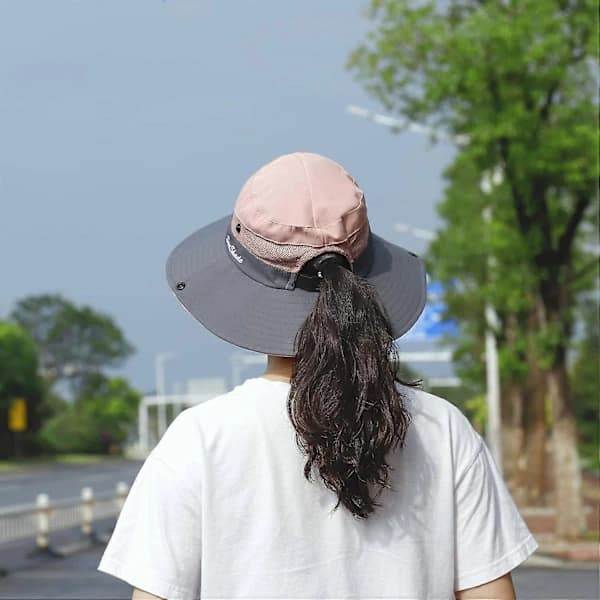 （pow yeah！） \"Solhatt dam solhattar bred brätte UV-skydd fiskehatt mesh \"
