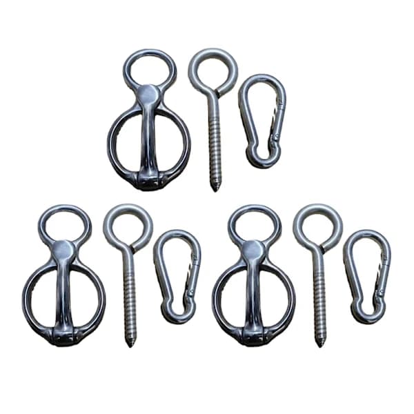 (Pow yeah!) 3-pack hästbindningsringar hästtillbehör med snäpplås säkerhetshästtillbehör