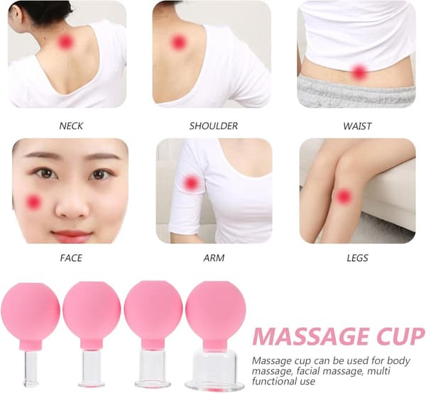 Ansiktskoppningsset, Ansiktskoppning, Premiumkvalitet, Koppningsset Massage, 4 delar
