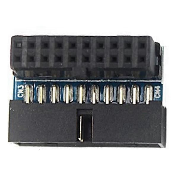 USB 3.0 Adapter Sort USB 3.0 20Pin Han til Hun L Retvinklet Strømadapter Bundkort Dow