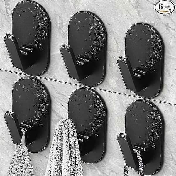 Self-adhesive towel hooks for heavy-duty wall hanging, bathroom, kitchen, tiles, mirror, no tools etc.