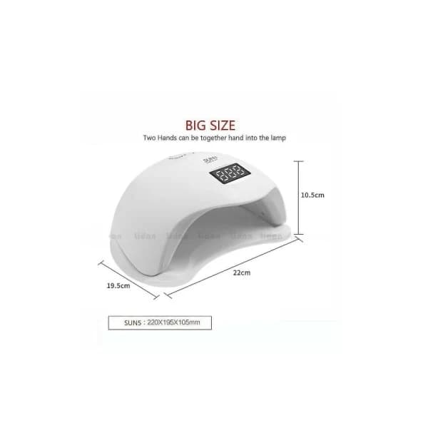 (Pow yeah!) 48W UV/LED-lampe med timerfunktion, hvid