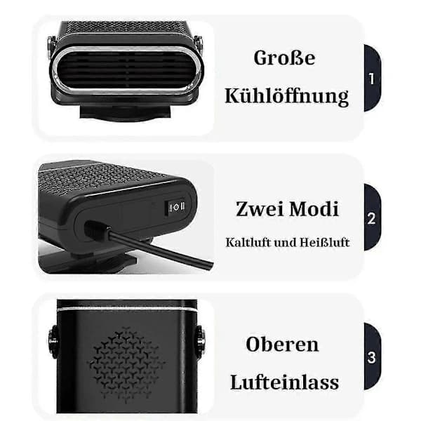 【PP】Bilvarmer 12V Bilvarmer Lastebilrute Defroster og Avfukter