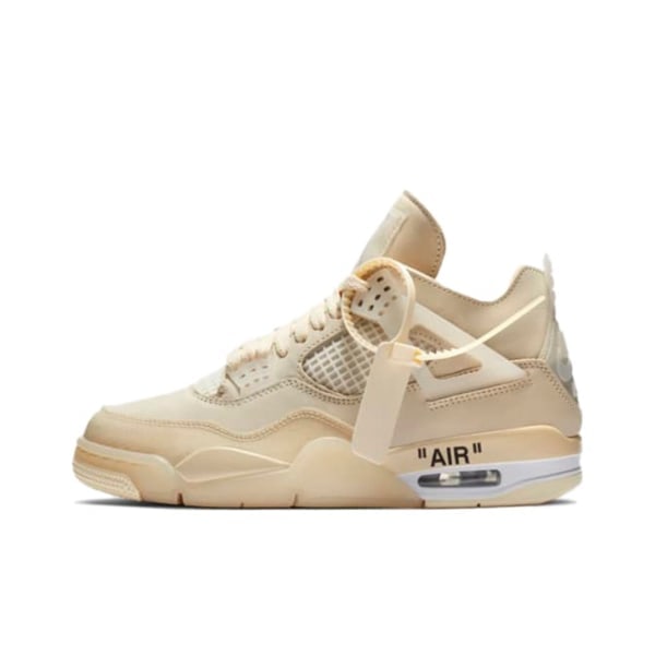 Air Jordan 4 X Off White för män och kvinnor Original AJ4 Sneakers 40.5