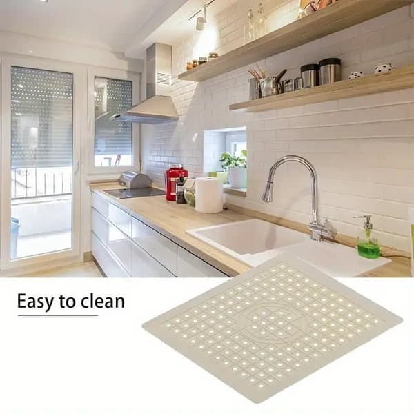 Rubber Sink Mat and Dish Mat, 2-Pack, Protects Kitchen Sink, 10 x 12 inches
