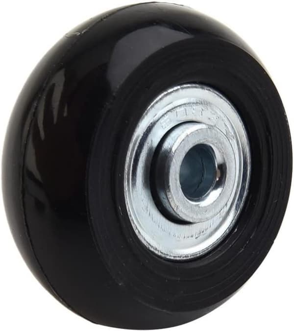 Kuffertudskiftningshjul, 4 stk., 50x18mm gummihjul, sort reparationssæt