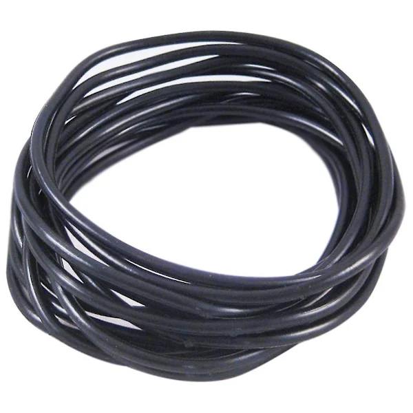 (Pow yeah!) 10 stk. Elastikker Shag Bands Armbånd Elastik Jelly Sorte Armringe