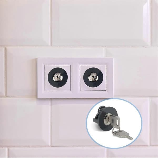 Socket Lock, Lockable Socket, 4pcs Socket Child Lock, Socket Protector, Child Lock, Wide Range of Use Ind