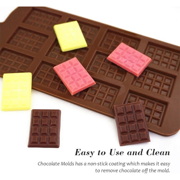 Chocolate Molds, Mini Chocolate Silicone Molds, 12 Cavities No,ZQKLA