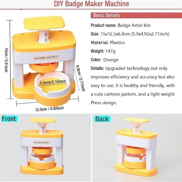 （pow yeah！）Barn Badge -nappikone DIY-napit kone