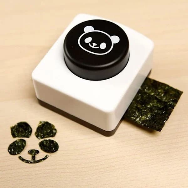 (Pow Yeah!) Risbollsform för barn, Onigiri-form, Panda Sushi-form, Tecknad söt risbollsform, kit med tång och präglingsskärare