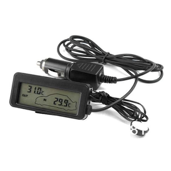 Mini Digital Bil LCD Display Indendørs Udendørs Termometer 12V Køretøj Digital Termometer