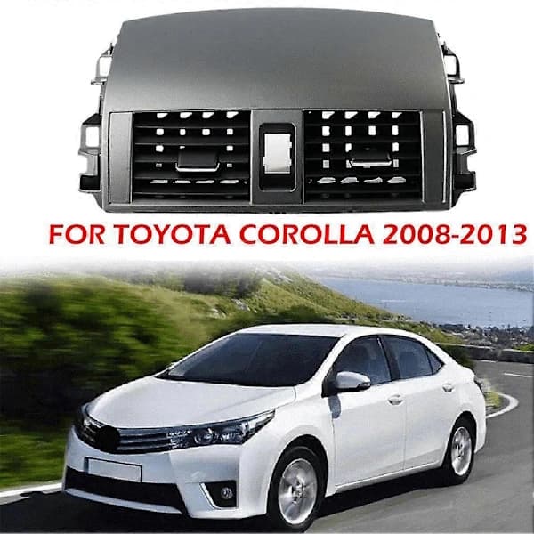 (pow yeah!) 1. Udluftningsventilpanel til Toyota Corolla 2008-2013 Center Dash Udluftningsventilpanel Udluftningsbeskyttelse Erstatningstilbehør