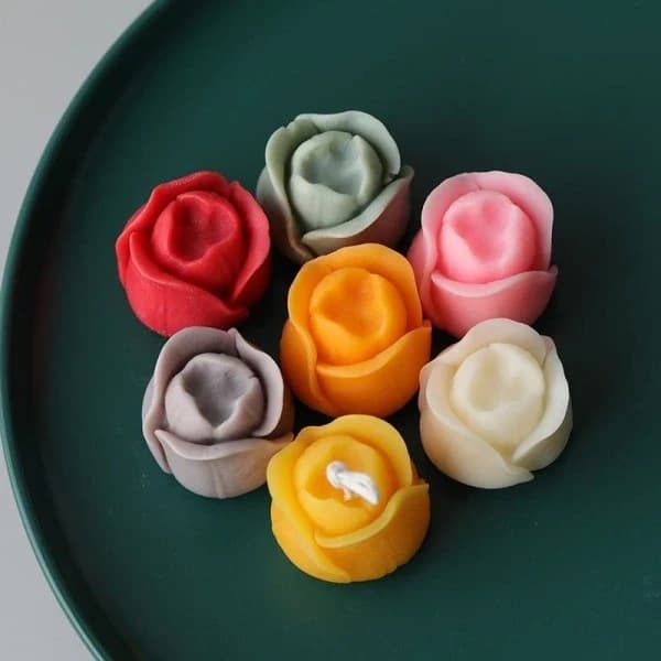 (pow yeah!) Lysforme lys stearinlys DIY støbeforme i silikoneform MJ32 lille tulipan