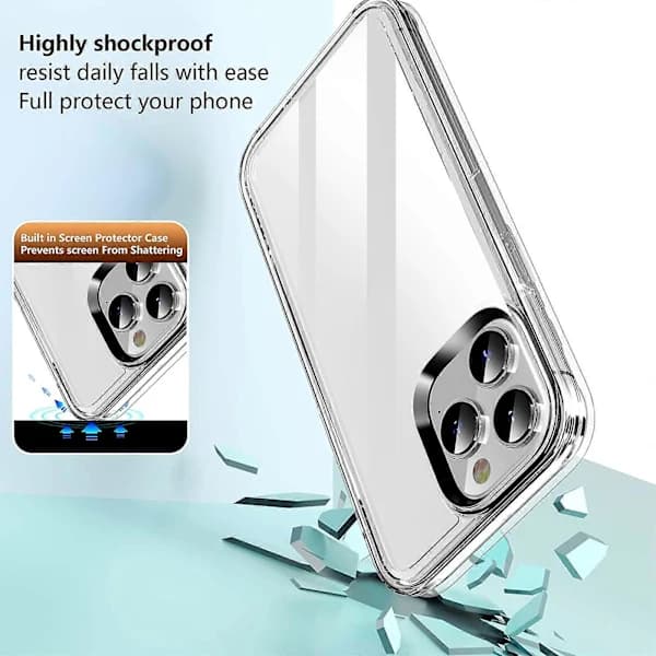(Pow yeah!) Läpinäkyvä Armor-kuori iPhone 14 Plus -puhelimelle