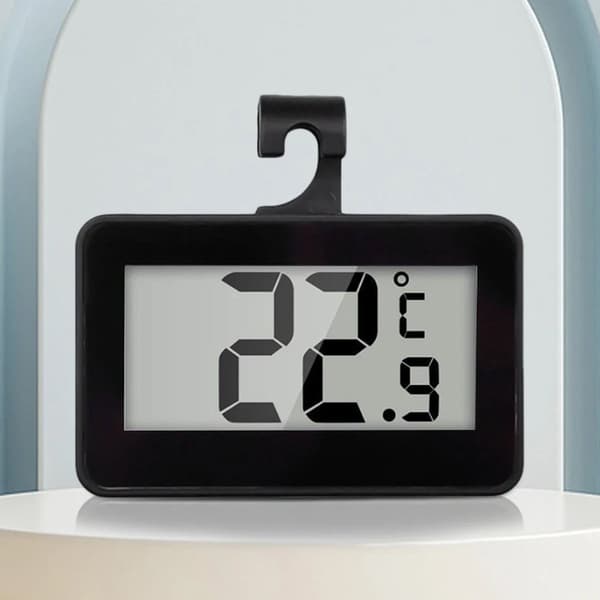 Digitalt termometer - Køleskab - Fryser - Sort