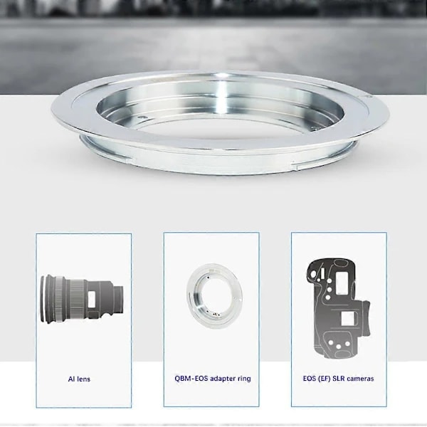 (pow yeah!) QBM-EOS Linseadapterring til ROLLEI Rollei QBM-objektiv til Canon EOS EF