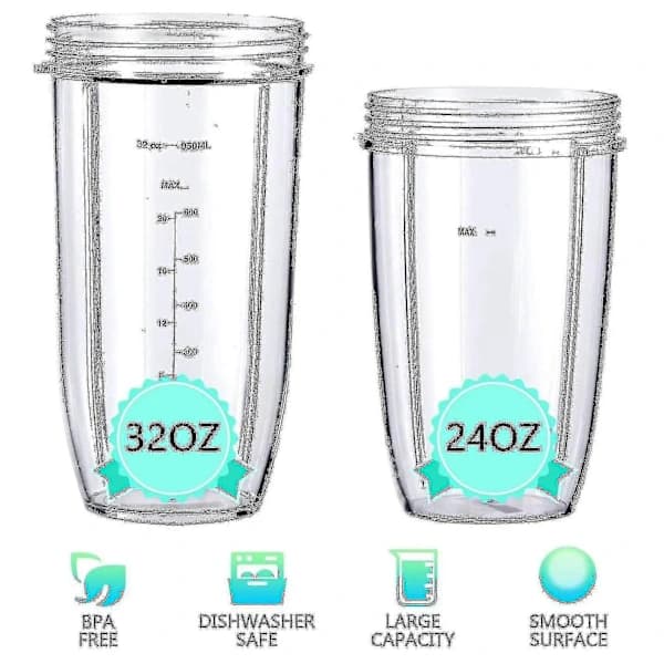 (pow yeah!) Udskiftningsdele til blender til Nutribullet blendere 600w/900w/pro