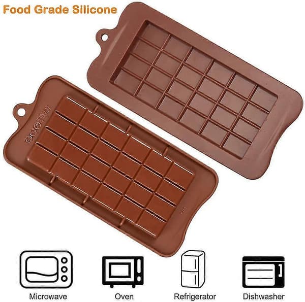 4 st Silikon Chokladformar, Bryt Isär Non-stick Bakplåt