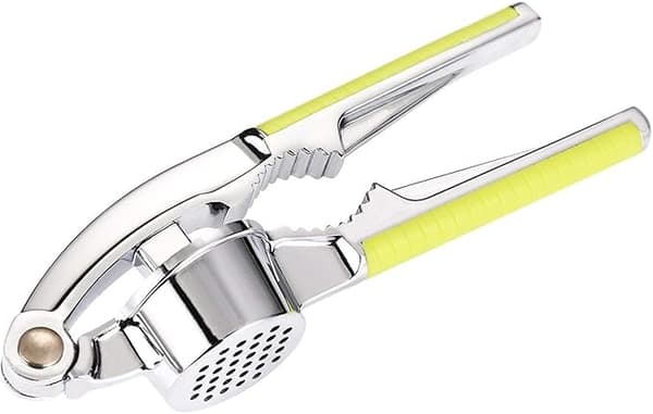 Professional Stainless Steel Garlic Press with Comfortable Handle