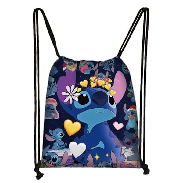 Lilo och Stitch Barn Pojkar Flickor Skola PE Simning Sport Snörpåse Ryggsäck #4 32x38cm #4 32x38cm #4