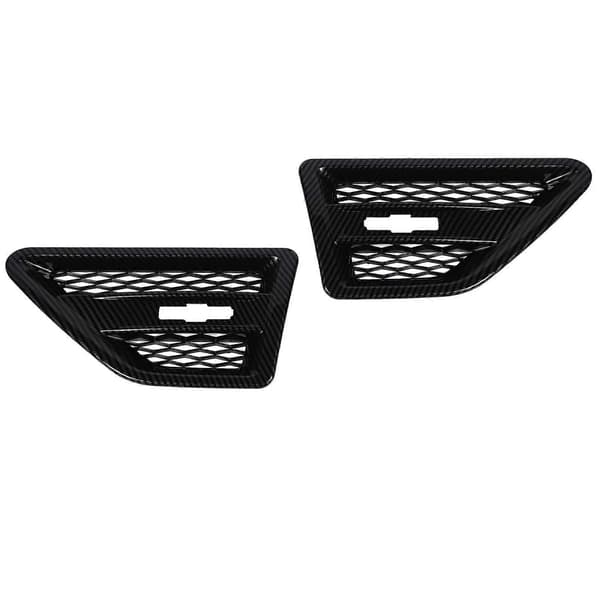 Freelander 2 LR2 2007-2014 Kulfiberlook Motorhjelm Side Luftudluftning Dekorationsdæksel (2 stk)