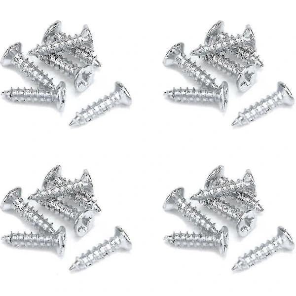 （pow yeah！）Vit aluminiumlegering skjutregel 2 tum, 4-pack dörrlås säkerhet med skruvar