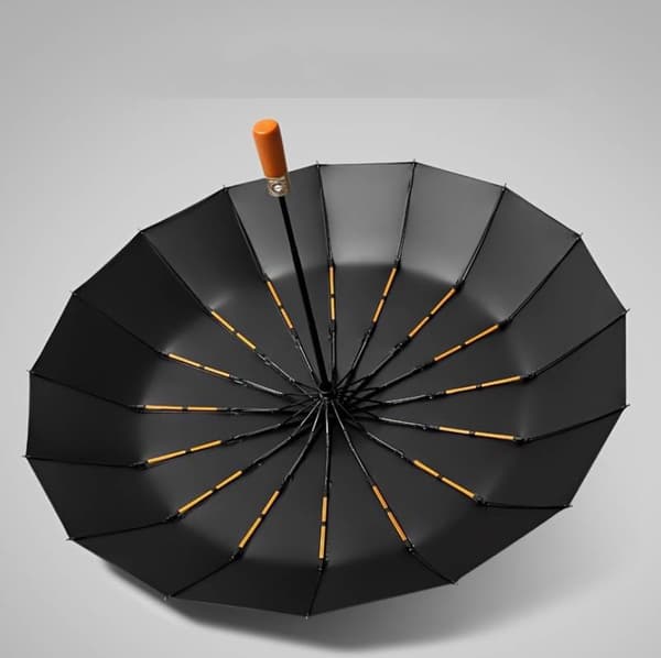Stormparaply Sammenfoldelig Kompakt Med UPF 50 Solbeskyttelse Til Rejser Pendling Sort 108 Cm Diameter