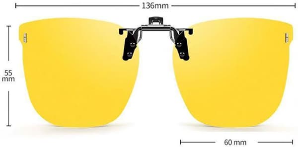 Clip On Solglasögon 2-pack Polariserade Uppfällbara UV-skydd för Förare och Utomhusbruk Unisex Gul