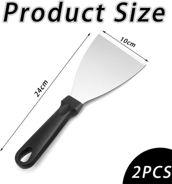 2 Pieces Griddle Scraper, Floor Scraper, Grill Scraper, Hamburger Spatula, Chopper for Food Service & Cleaning Supplies