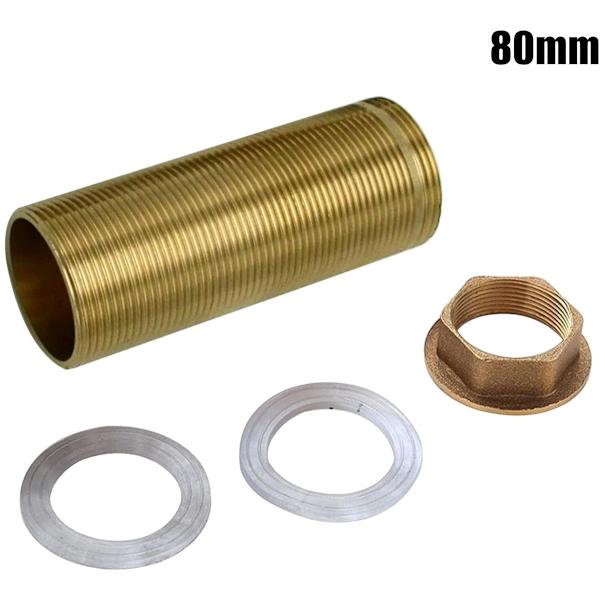Mässingsrörsmuttrar för varm- och kallvattenkranar, låsmutter (längd: 80 mm)