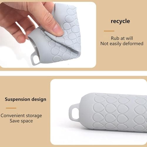 3-pack silikonvitlöksskalare, luktfri enkel rullverktyg för matlagning (grå) Silicone garlic peeler [bagged]