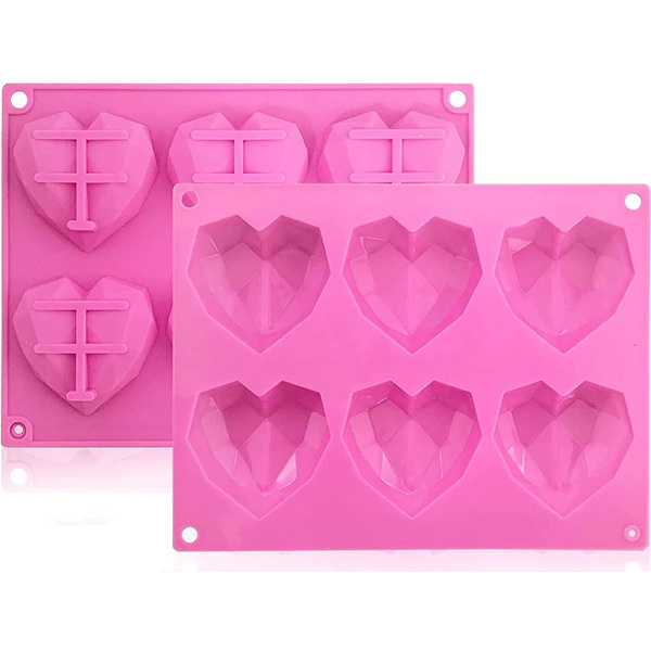 Silikone hjerteform - 3D bageform - Valentinsdag