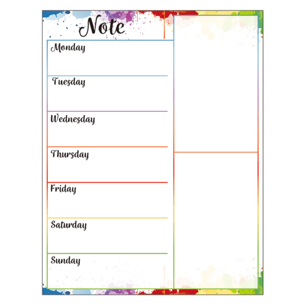 Mjuk magnetisk whiteboardtavla för kylskåp Månads-/veckoplankalender null - 2