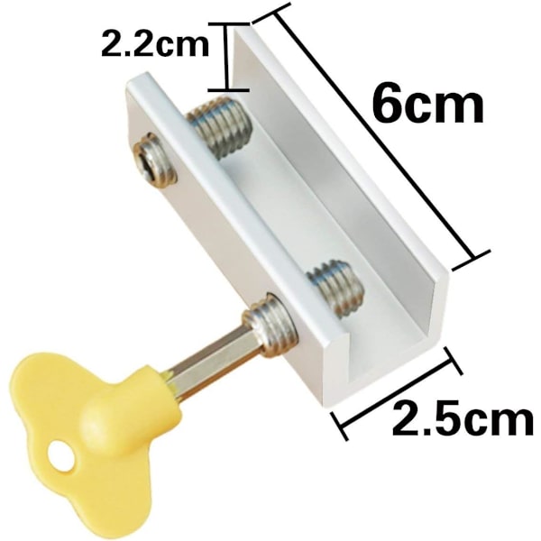 Window Locks, 4-pack Aluminum Sliding Window Locks, Adjustable, ZQKLA