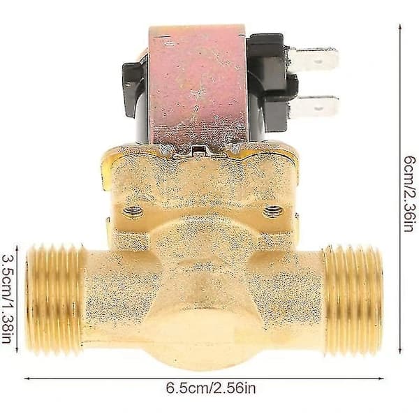(pow yeah!) 1/2 12v Solenoidventil - Normalt lukket messing elektrisk vandingsventil D Ventil til styring