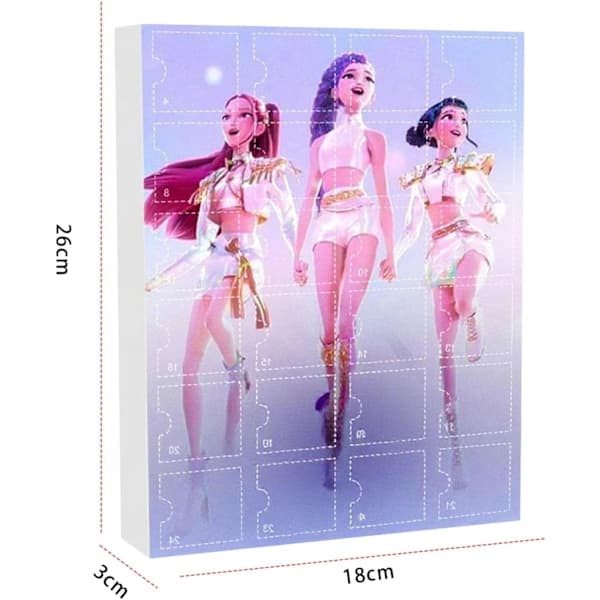 K-pop Demon Hunters Akryl Adventskalender Set - 24 dagars överraskningspresentförpackning för fans och barn E E