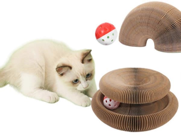 2 st Magisk Orgel Katt Klösbräda Kattleksak med Leksaksboll