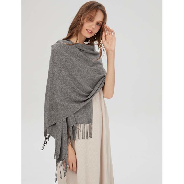 Women's Scarf Warm Autumn Solid Cotton with Tassel/Fringe, Solid & Plaid Pashmina Shawls Stole Reusable