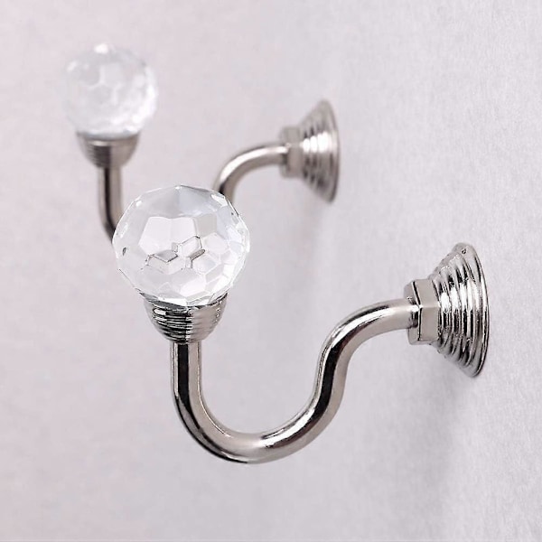 2025 Suitable 4 Pcs Crystal Curtain Tieback Hooks Drape Holders Tassel Holders