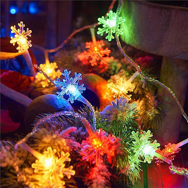 Snefnug Lyskæde Led Guirlande Lys Usb Stik Juletræ Lys Æstetisk Værelse Dekoration Bryllup Fest Nytårs Dekoration 6m 40leds