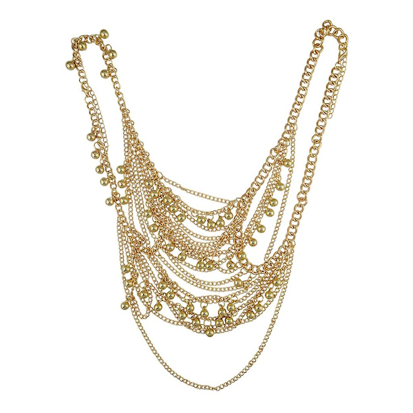 Axel Body Chain för kvinnor Enkel Punk Metall Halsband Kedja Kroppssmycken