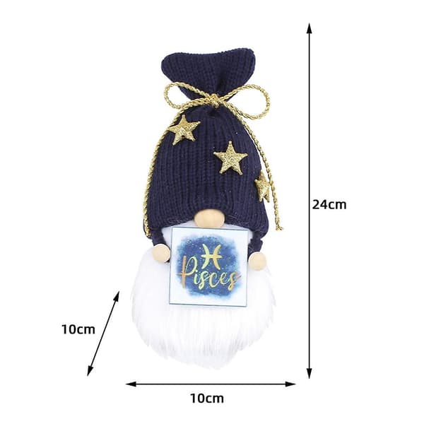 12 Constellation Gnome Face Less Doll Decorative Knitting Hat Gnome