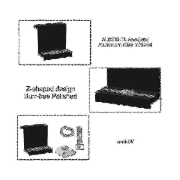 12 Pak Solcellemodulholder Endeklemme, Endeklemme Til Montering Af Solpanel, Sideklemme Til Pv Sol